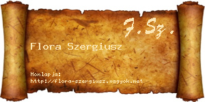 Flora Szergiusz névjegykártya